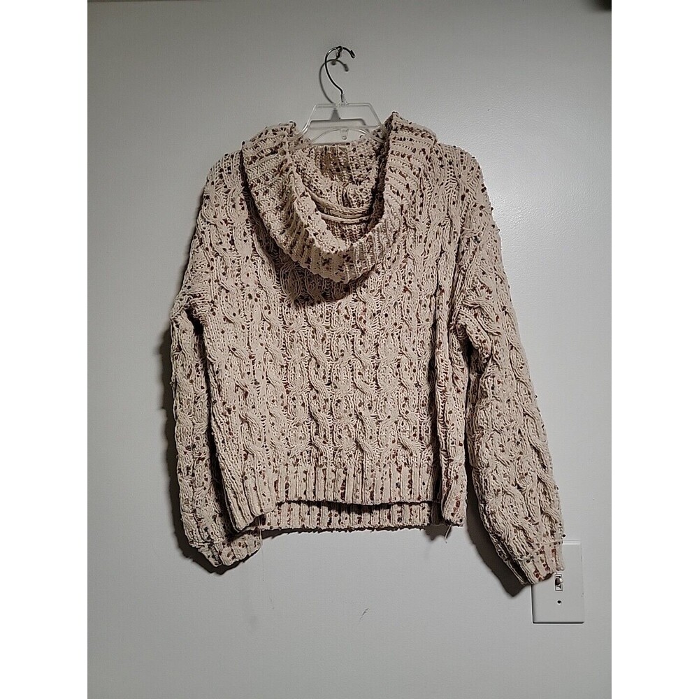 Moon & Madison Confetti Cowl Neck Cable Knit Sweater Size M Soft Lightweight